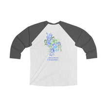 Tee  - Unisex Raglan tri-blend - printed front & back - several colors - very comfy!